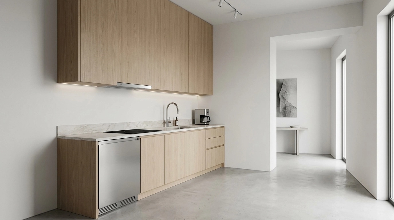 Minimalism Kitchen design — interior photo by GenRoom AI