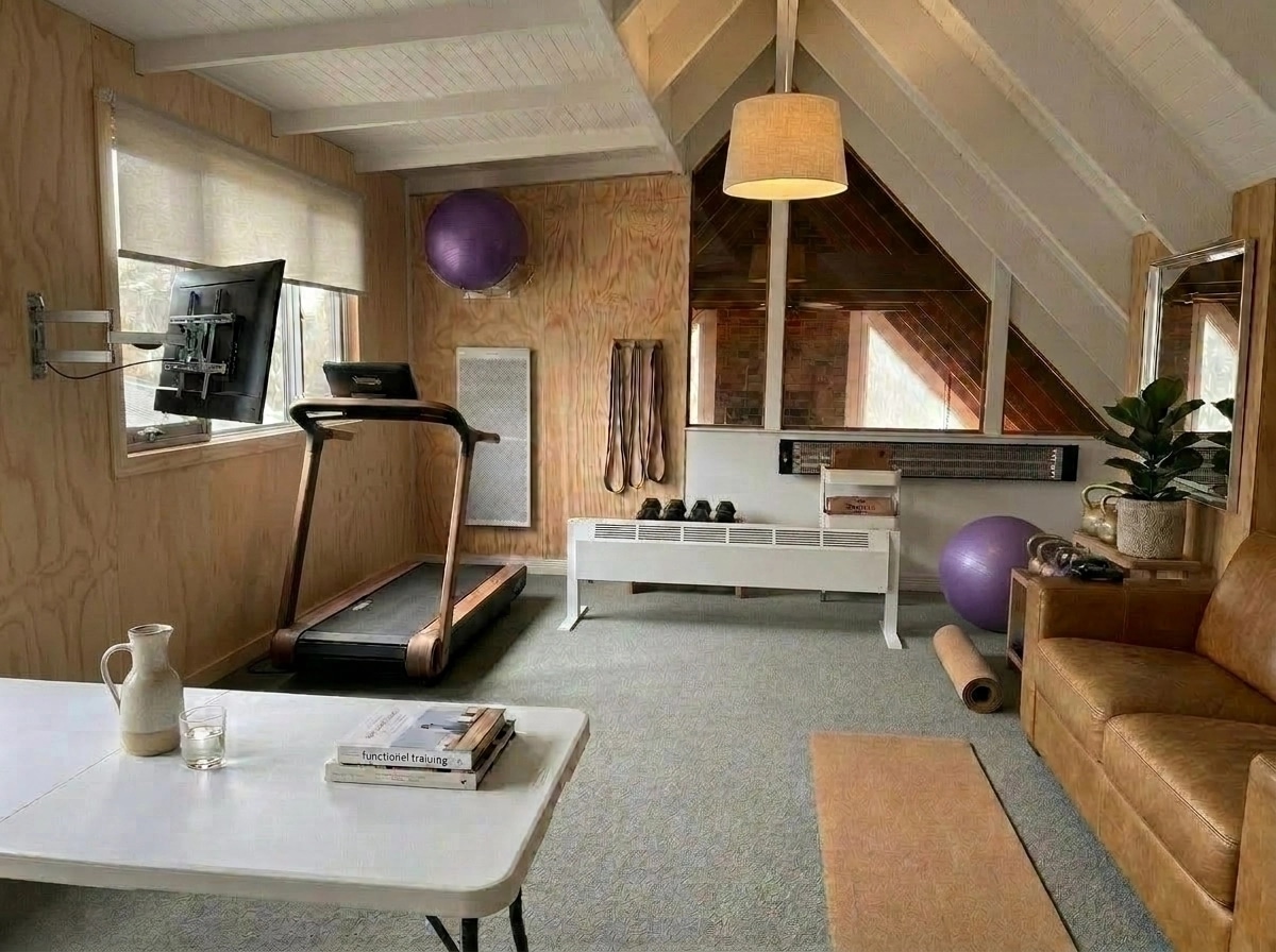 Interior design in Scandinavian style — gym by GenRoom AI