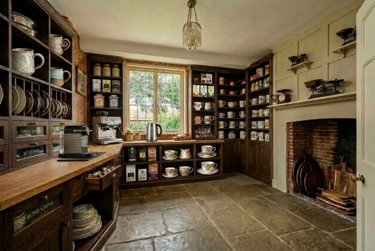 Design de interiores em estilo British — pantry por GenRoom AI