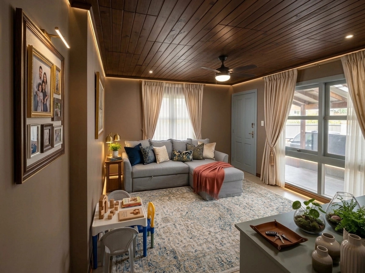Transitional Living Room design — interior photo by GenRoom AI