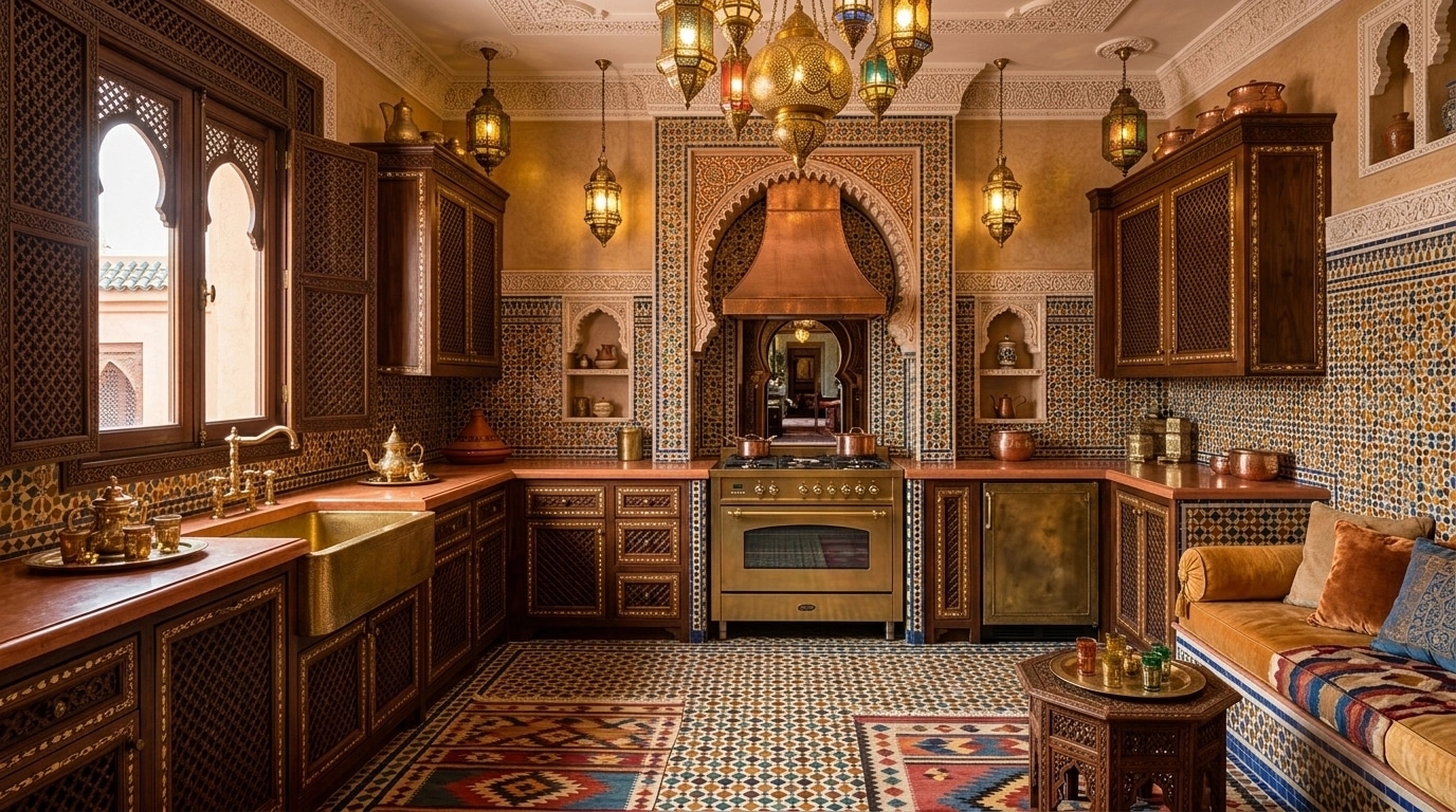 Interior design in Arabian / Moroccan style — Kitchen by GenRoom AI