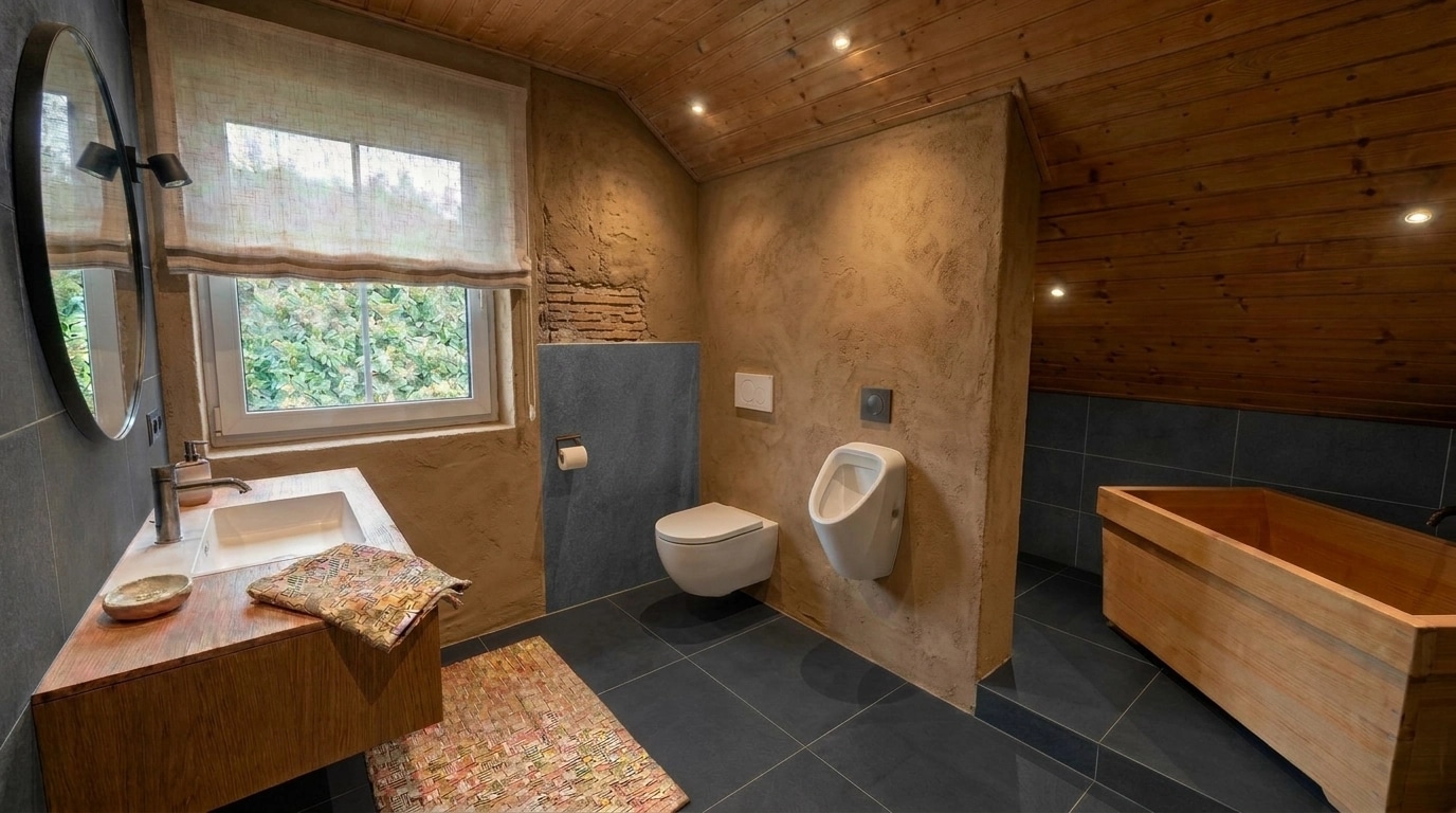 Interior design in Japandi style — Bathroom by GenRoom AI