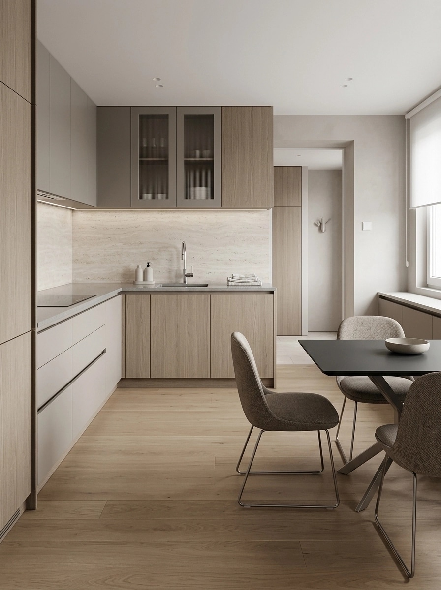 Minimalism Kitchen design — interior photo by GenRoom AI