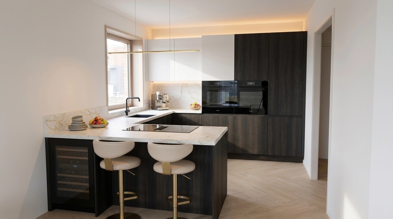Minimalism Kitchen design — interior photo by GenRoom AI