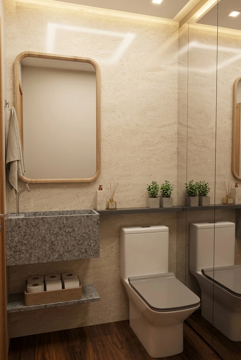 Bathroom interior in Contemporary style — photo by GenRoom AI