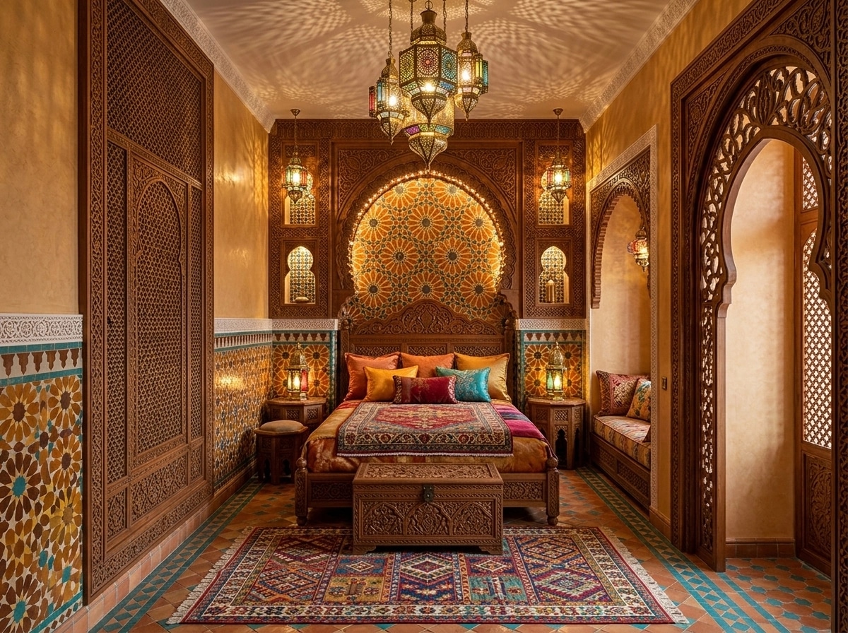 Interior design in Arabian / Moroccan style — Bedroom by GenRoom AI