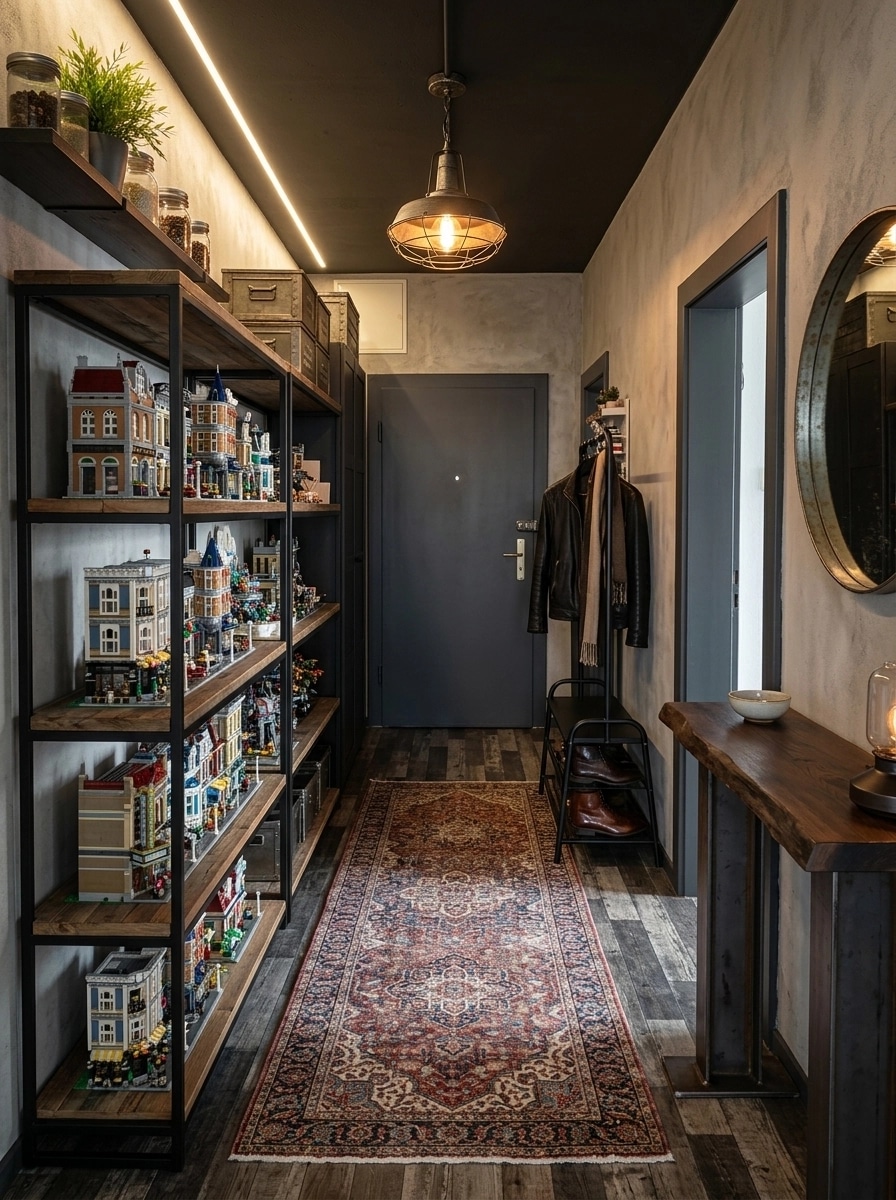 Hallway interior in Loft / Industrial style — photo by GenRoom AI