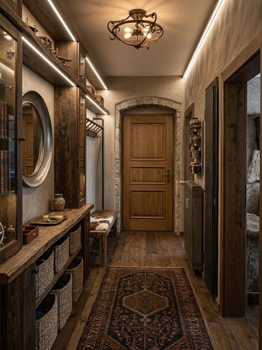 Rustic Hallway design — interior photo by GenRoom AI