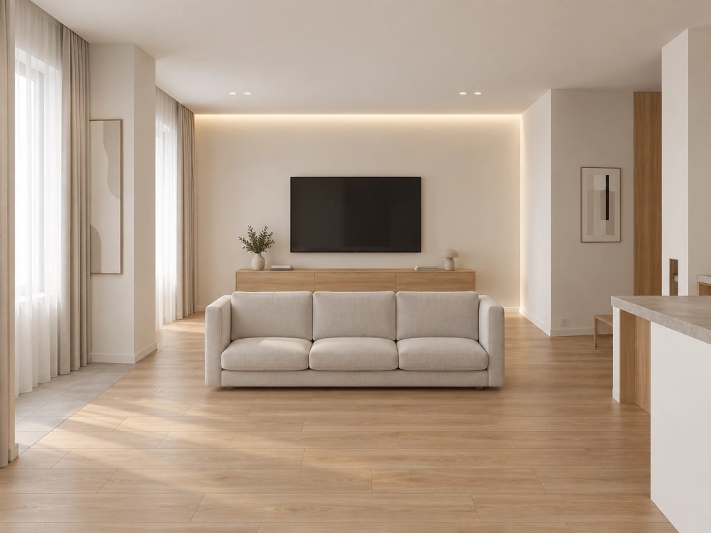 Minimalism Living Room design — interior photo by GenRoom AI
