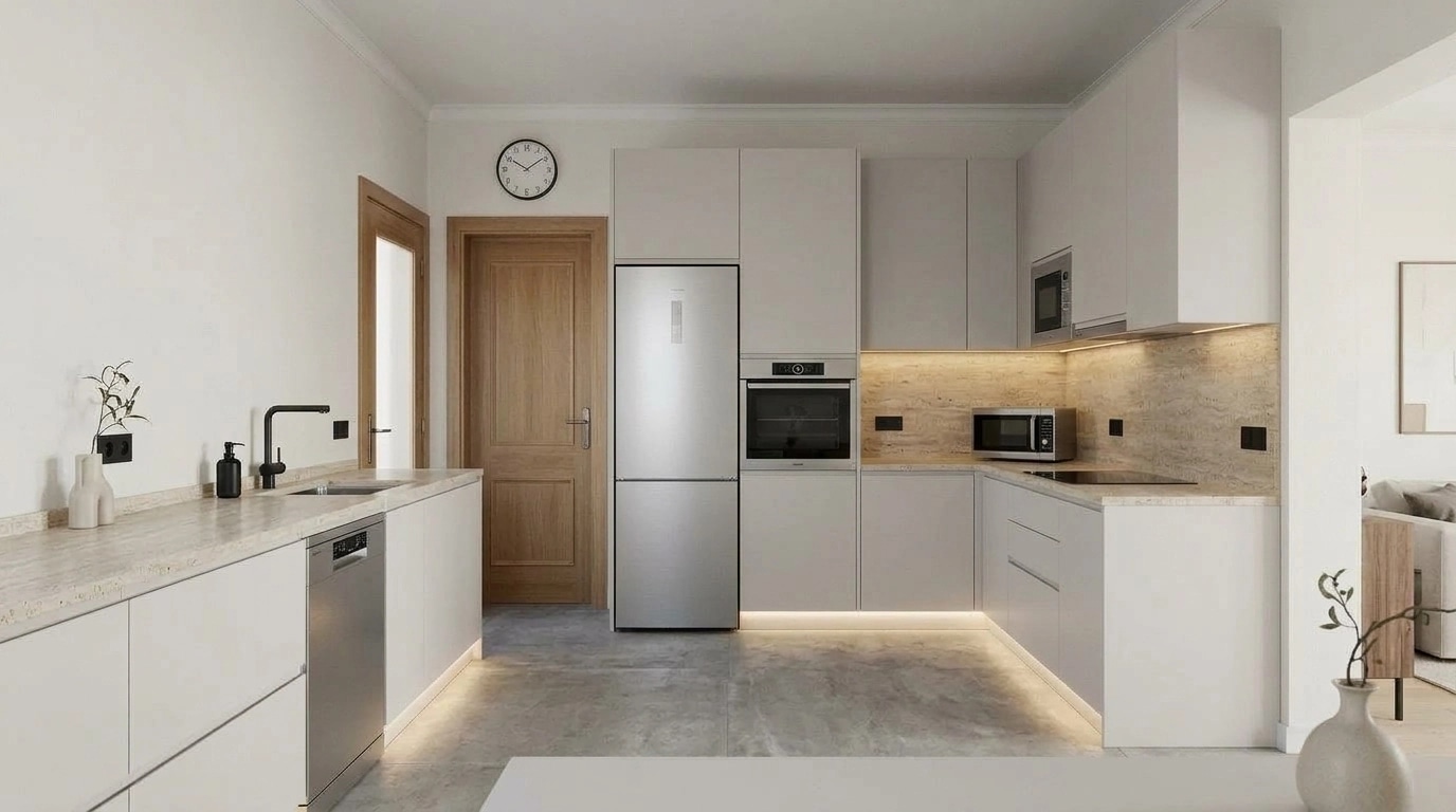 Minimalism Kitchen design — interior photo by GenRoom AI