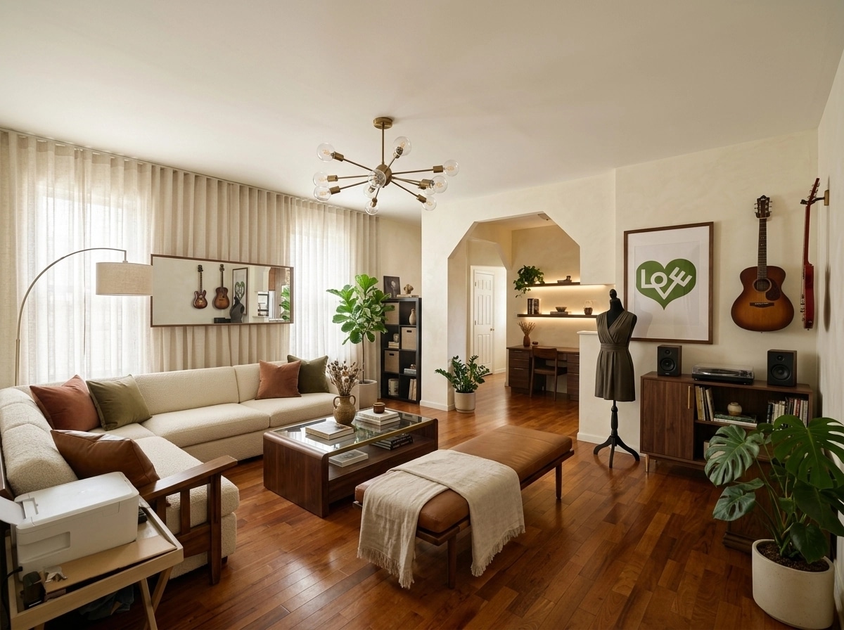 Interior design in Contemporary style — Living Room by GenRoom AI