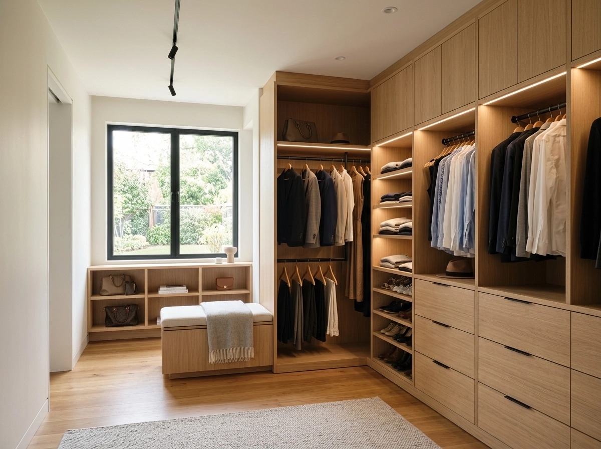 Interior design in Minimalism style — wardrobe by GenRoom AI