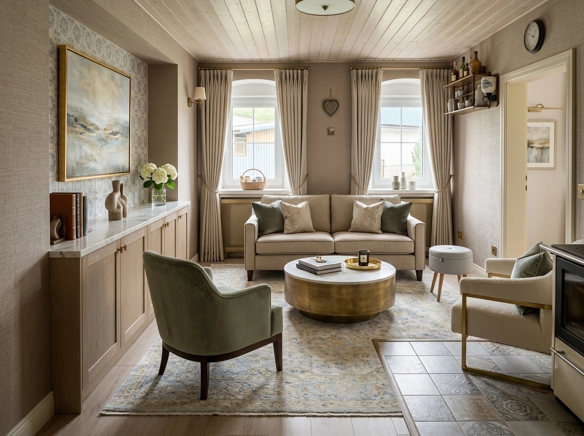 Interior design in Transitional style — Living Room by GenRoom AI