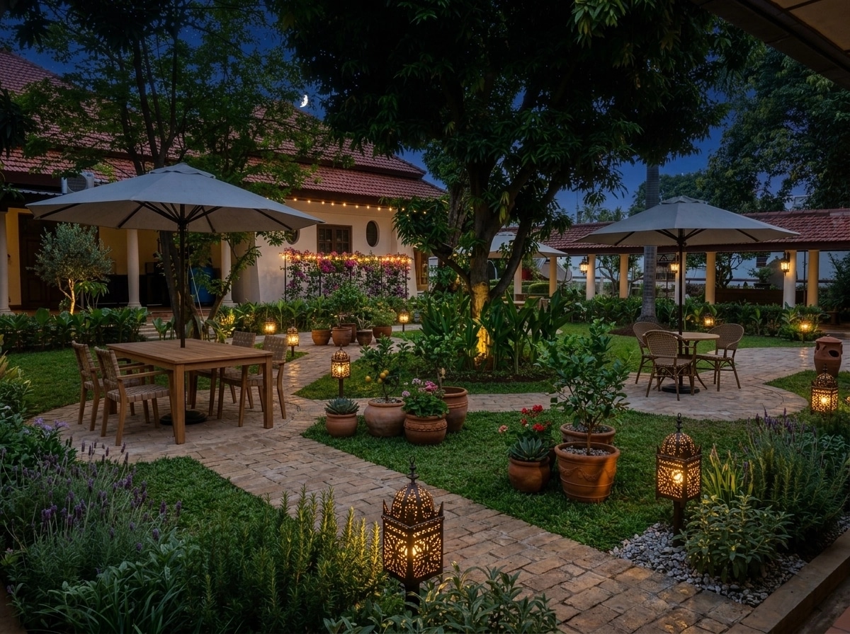 Landscape design in Mediterranean Yard style — Yard by GenRoom AI