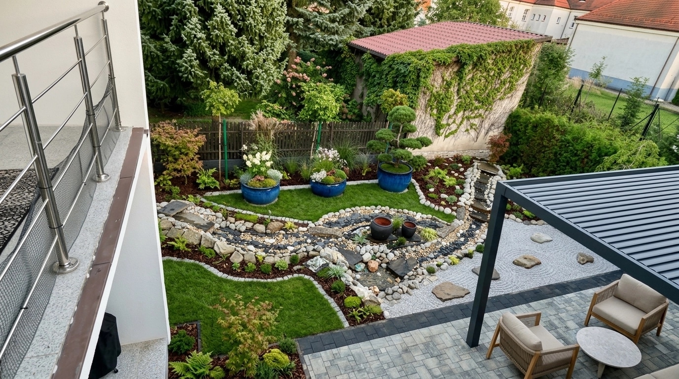 Landscape design in Contemporary Yard style — Yard by GenRoom AI