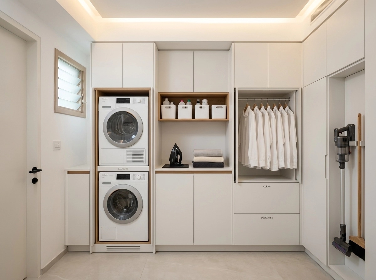 Interior design in Minimalism style — laundry by GenRoom AI
