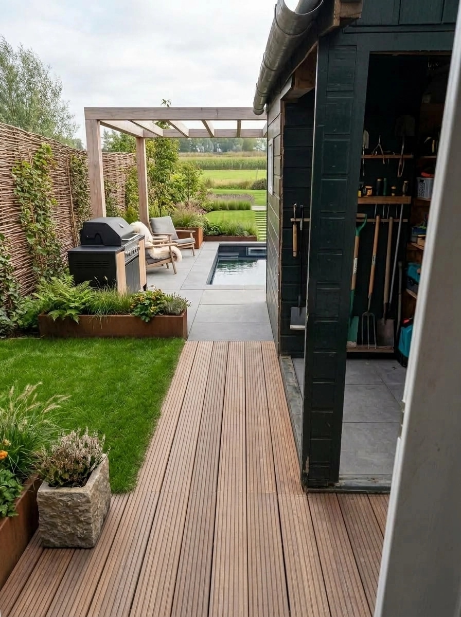 Landscape design in Scandinavian Garden style — Yard by GenRoom AI