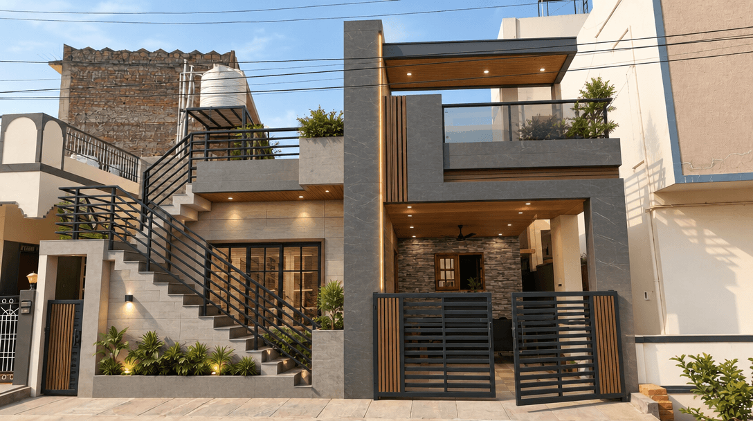 Contemporary Facade Facade design — facade photo by GenRoom AI