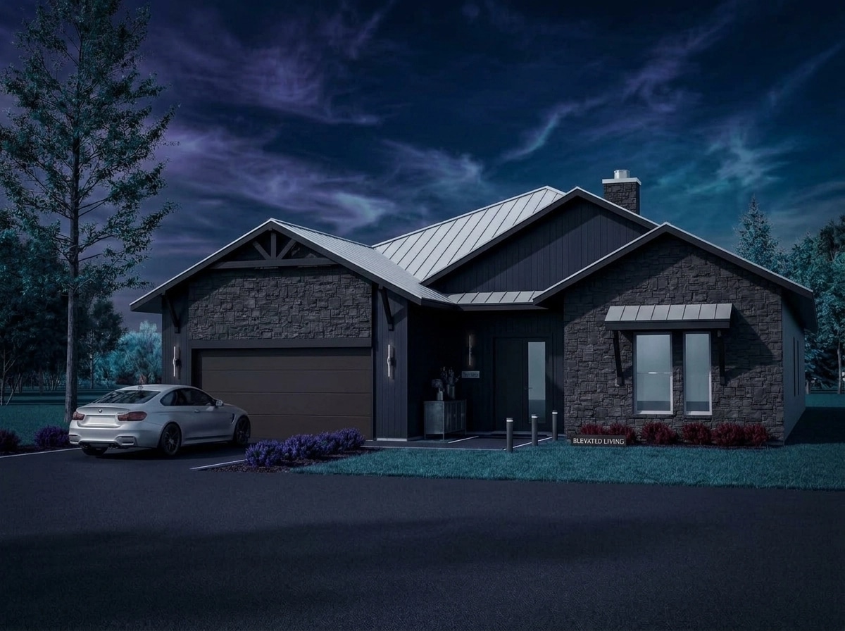 Facade design in Blacktec Facade style — Facade by GenRoom AI