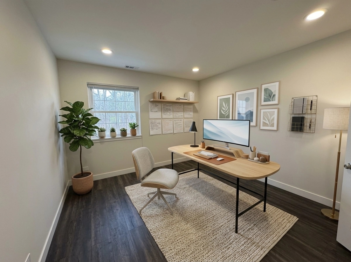 Interior design in Scandinavian style — home_office by GenRoom AI