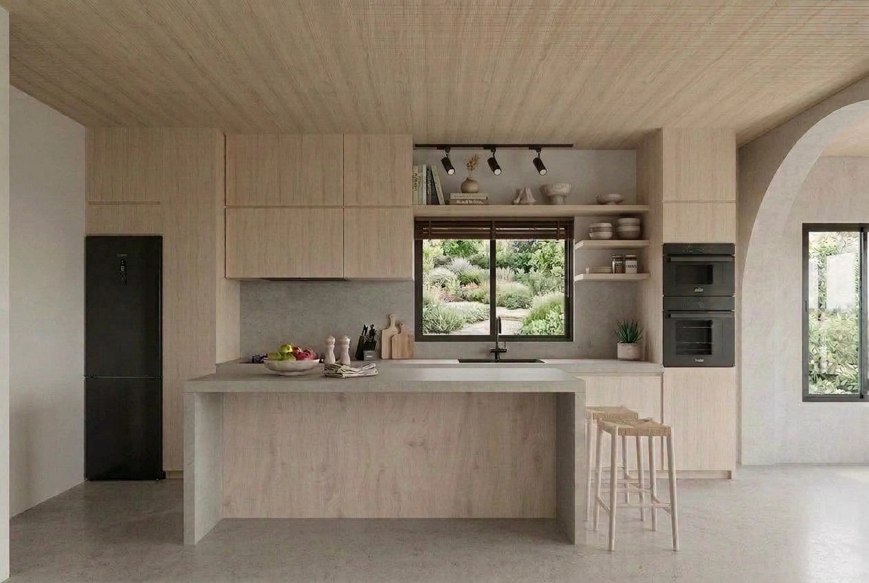Kitchen interior in Scandinavian style — photo by GenRoom AI