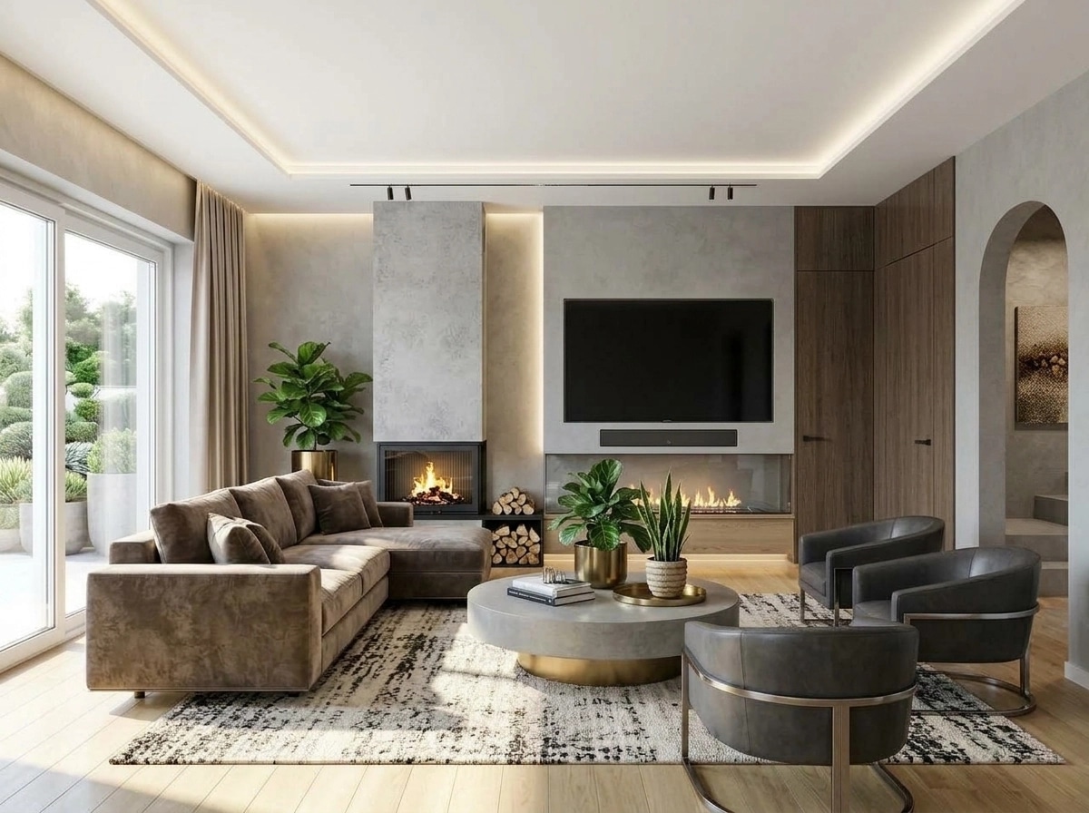 Interior design in Contemporary style — Living Room by GenRoom AI