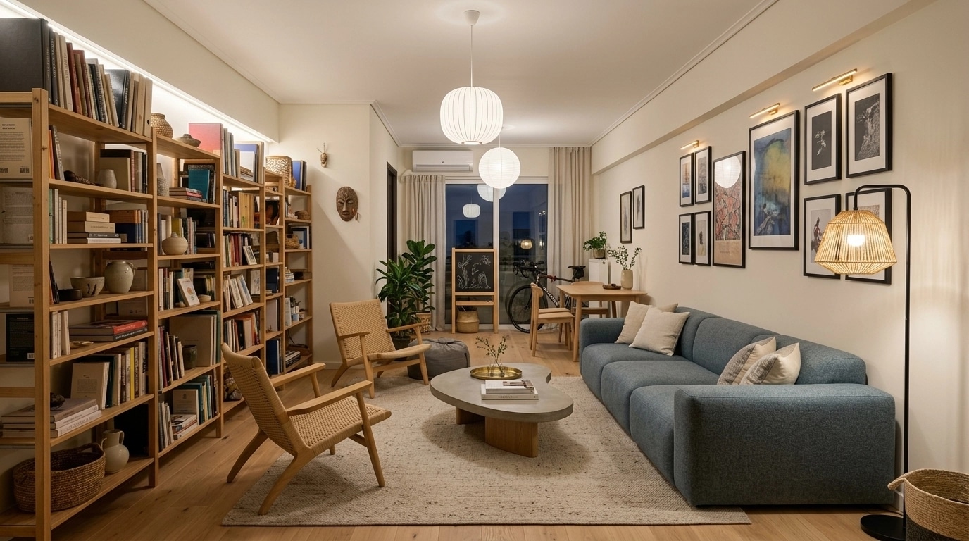 Scandinavian Living Room design — interior photo by GenRoom AI