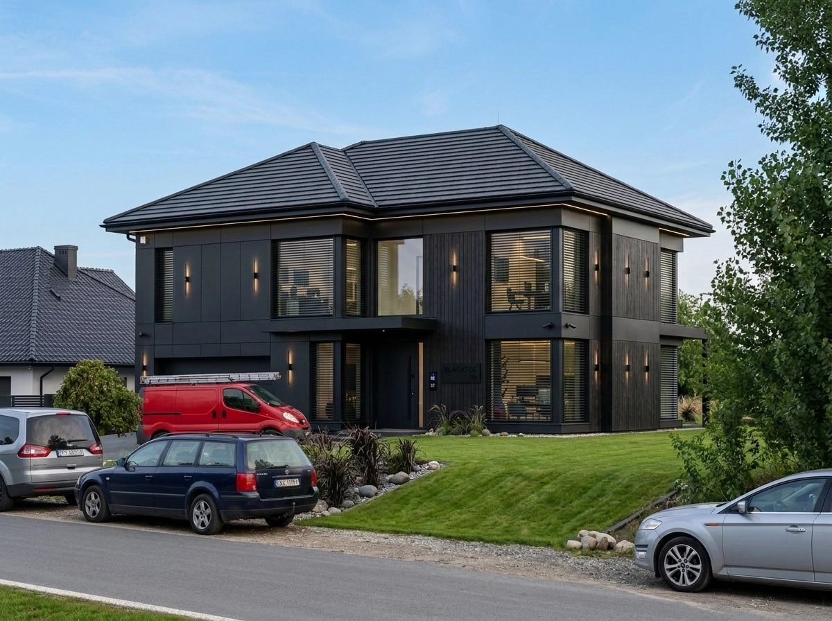 Facade design in Blacktec Facade style — Facade by GenRoom AI