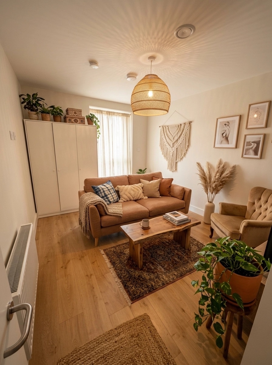 Interior design in Bohemian style — Living Room by GenRoom AI