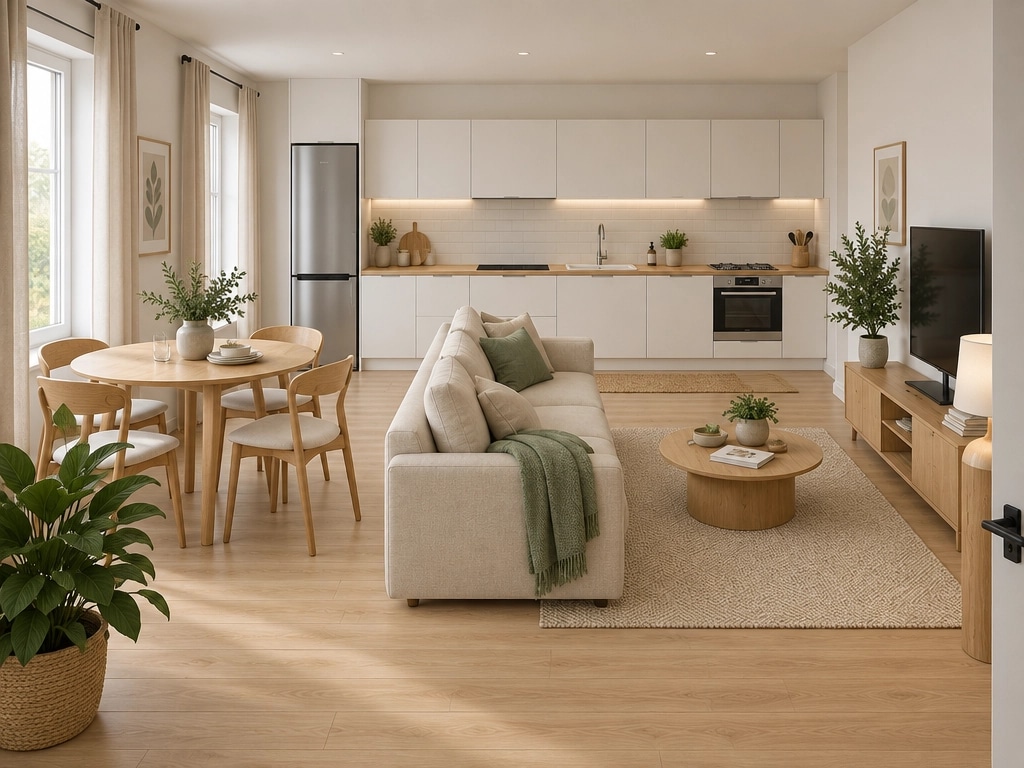 Interior design in Scandinavian style — Living Room by GenRoom AI