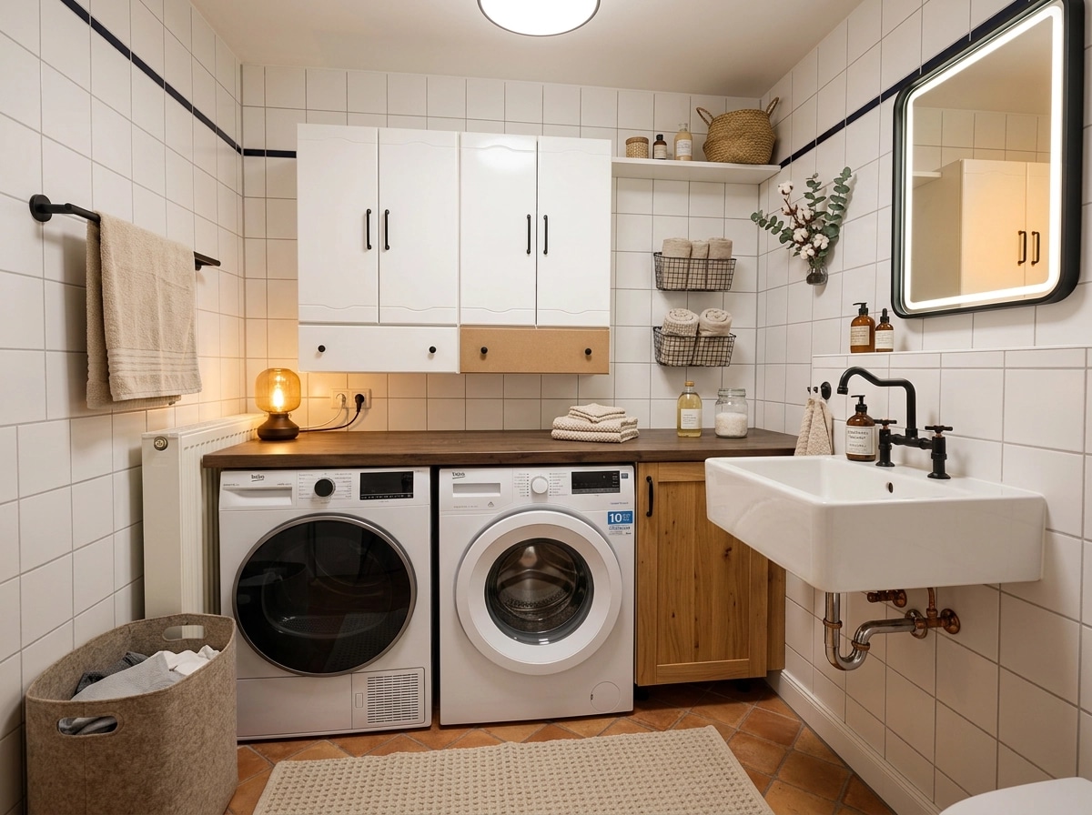 Interiördesign i stilen Modern Farmhouse — Badrum av GenRoom AI