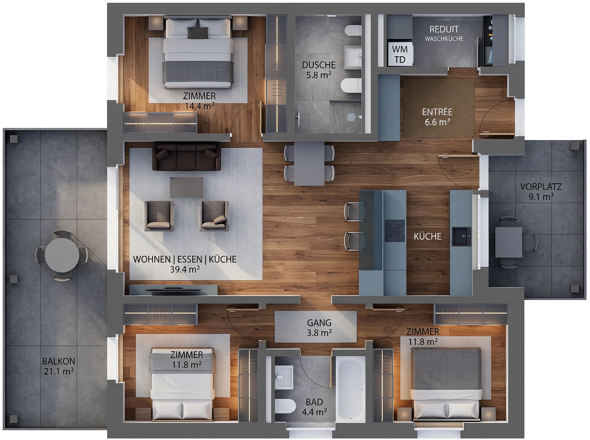 Interior design in Contemporary style — Living Room by GenRoom AI
