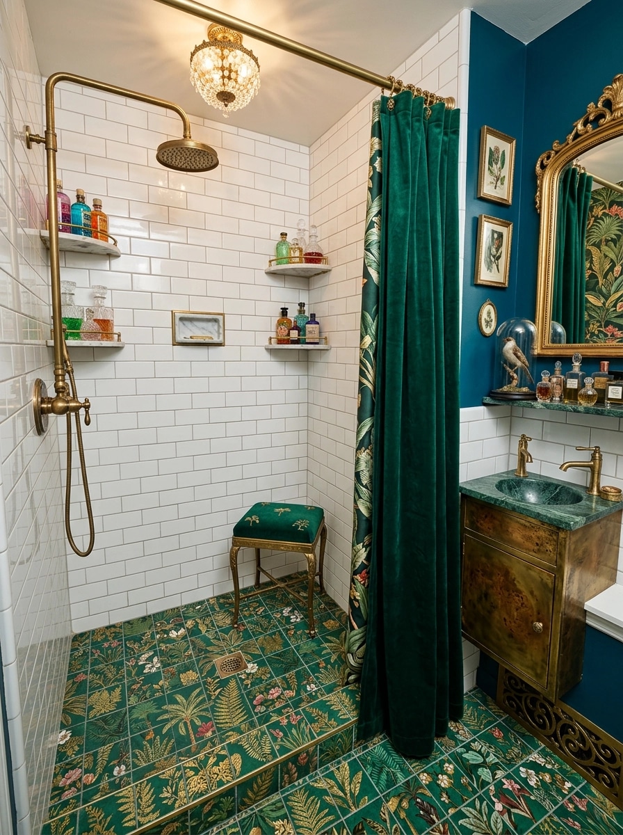Bathroom interior in Maximalist style — photo by GenRoom AI