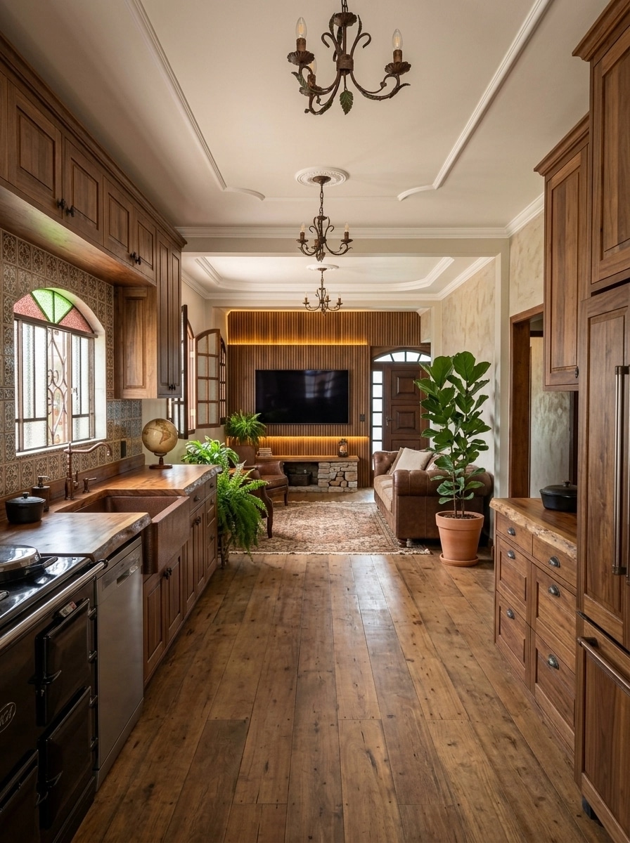 Rustic Kitchen design — interior photo by GenRoom AI