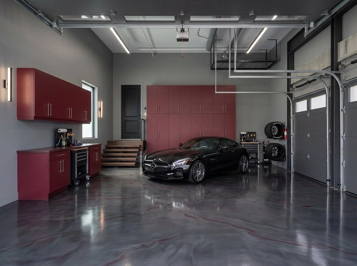 Interior design in Minimalism style — garage by GenRoom AI