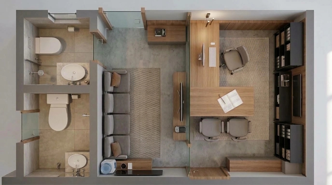 Interior design in Contemporary style — Living Room by GenRoom AI