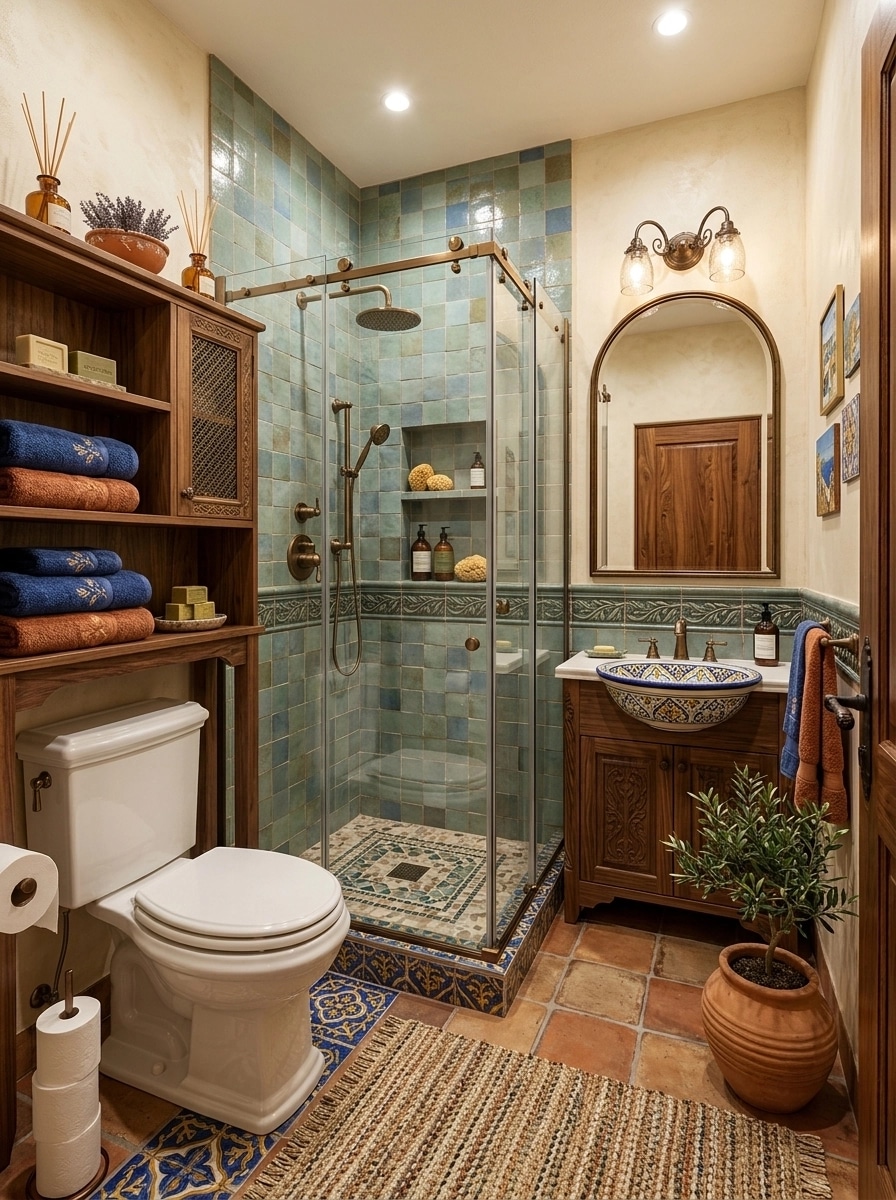 Interior design in Mediterranean style — Bathroom by GenRoom AI