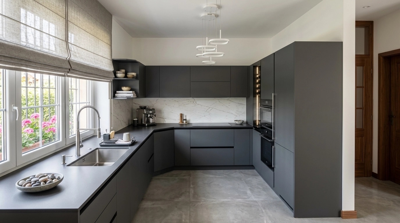 Kitchen interior in Contemporary style — photo by GenRoom AI