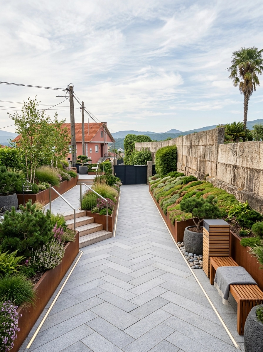 Landscape design in Scandinavian Garden style — Yard by GenRoom AI