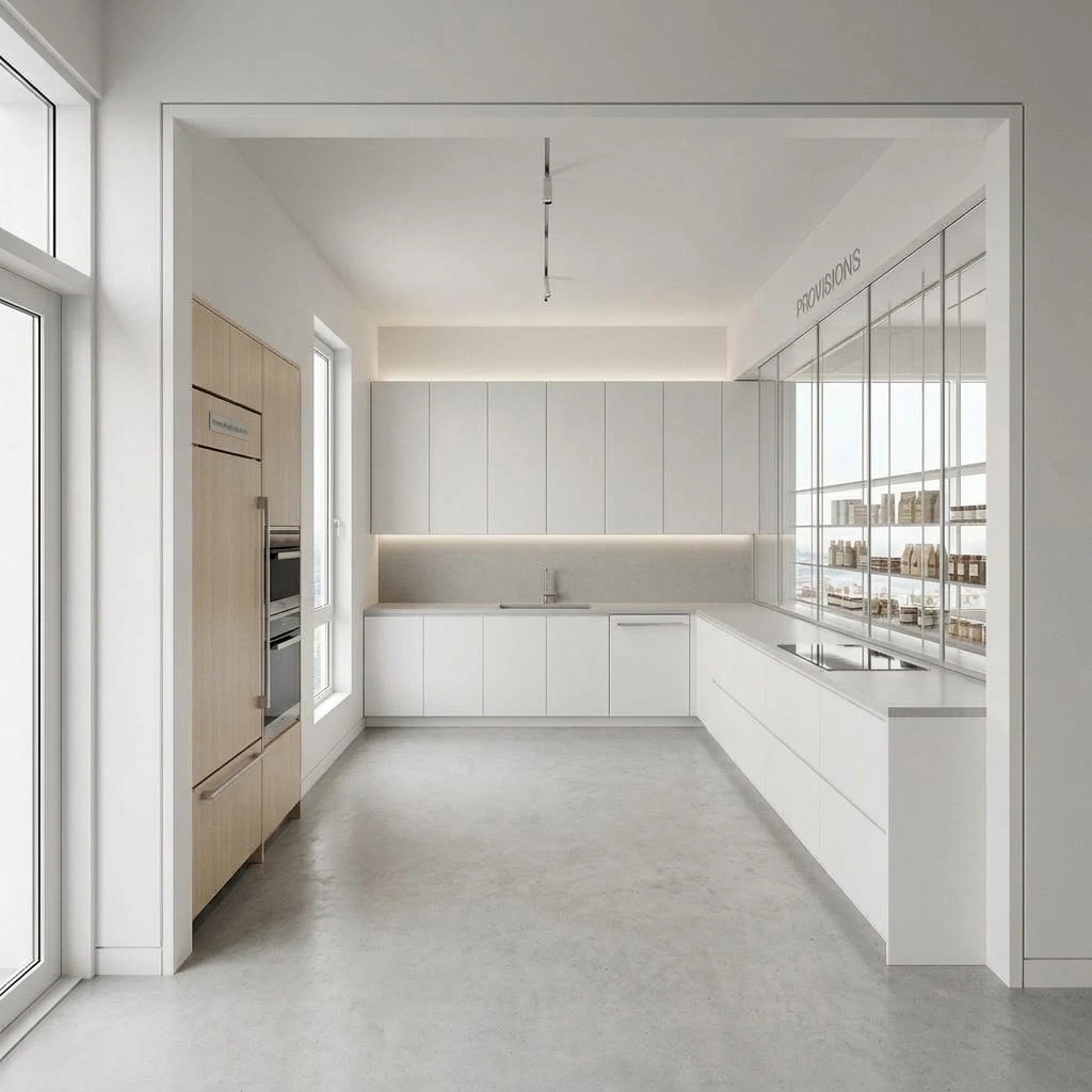 Minimalism Kitchen design — interior photo by GenRoom AI