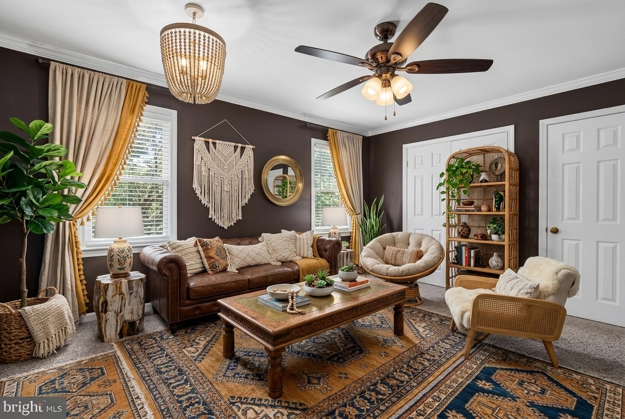 Interior design in Bohemian style — Living Room by GenRoom AI