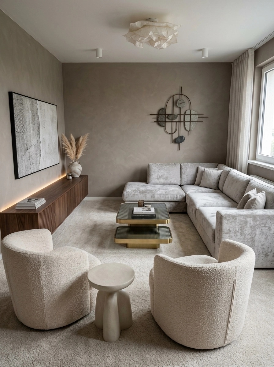 Interior design in Contemporary style — Living Room by GenRoom AI
