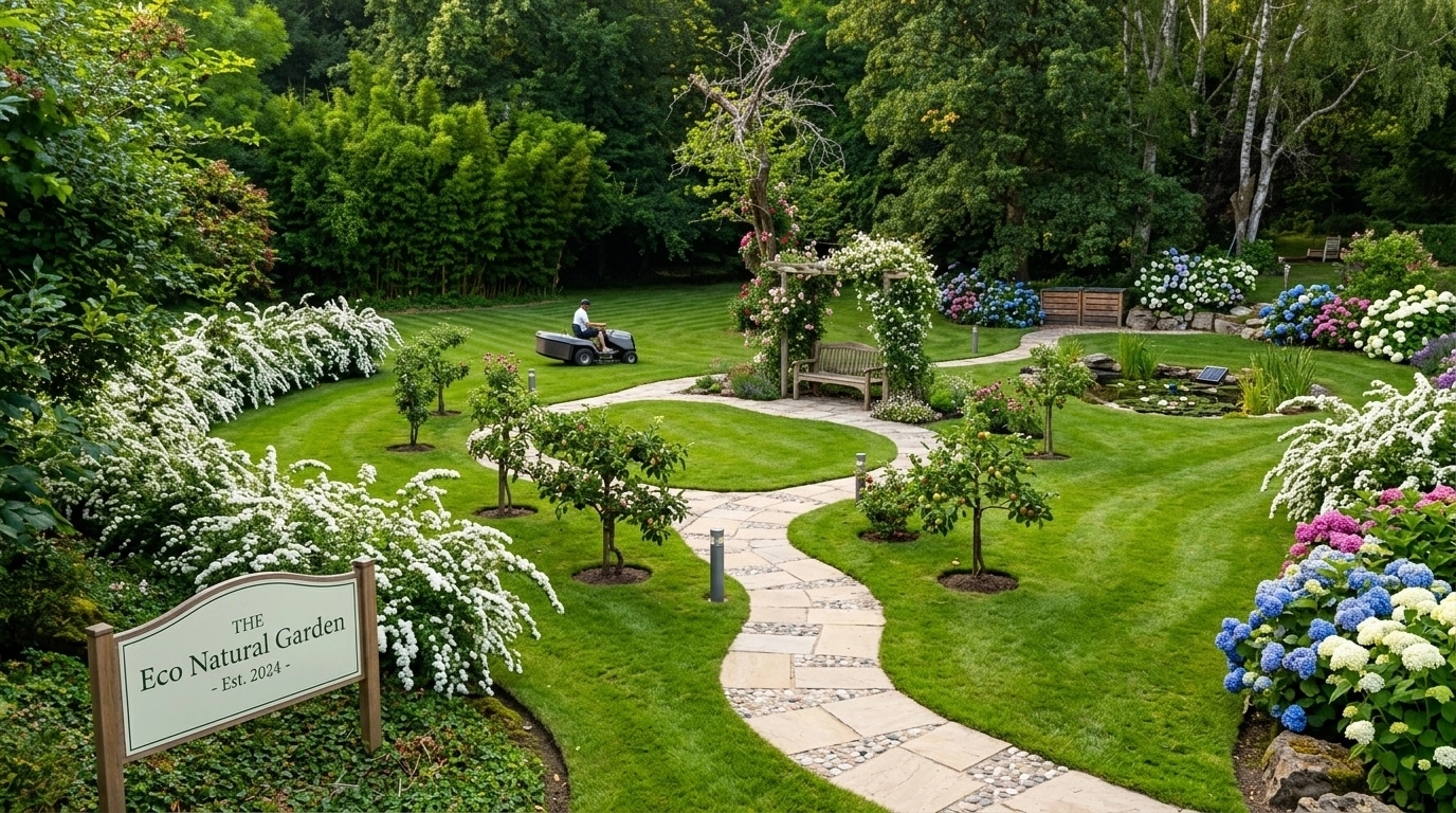Landscape design in Eco Natural Garden style — Yard by GenRoom AI