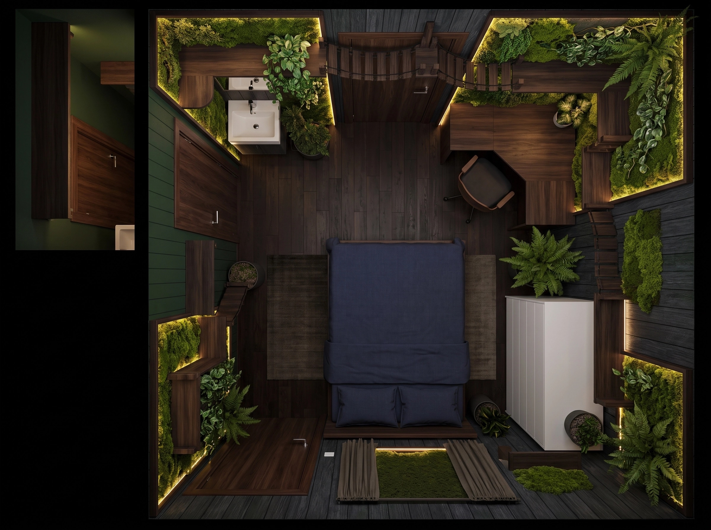 Interior design in Biophilic style — Living Room by GenRoom AI