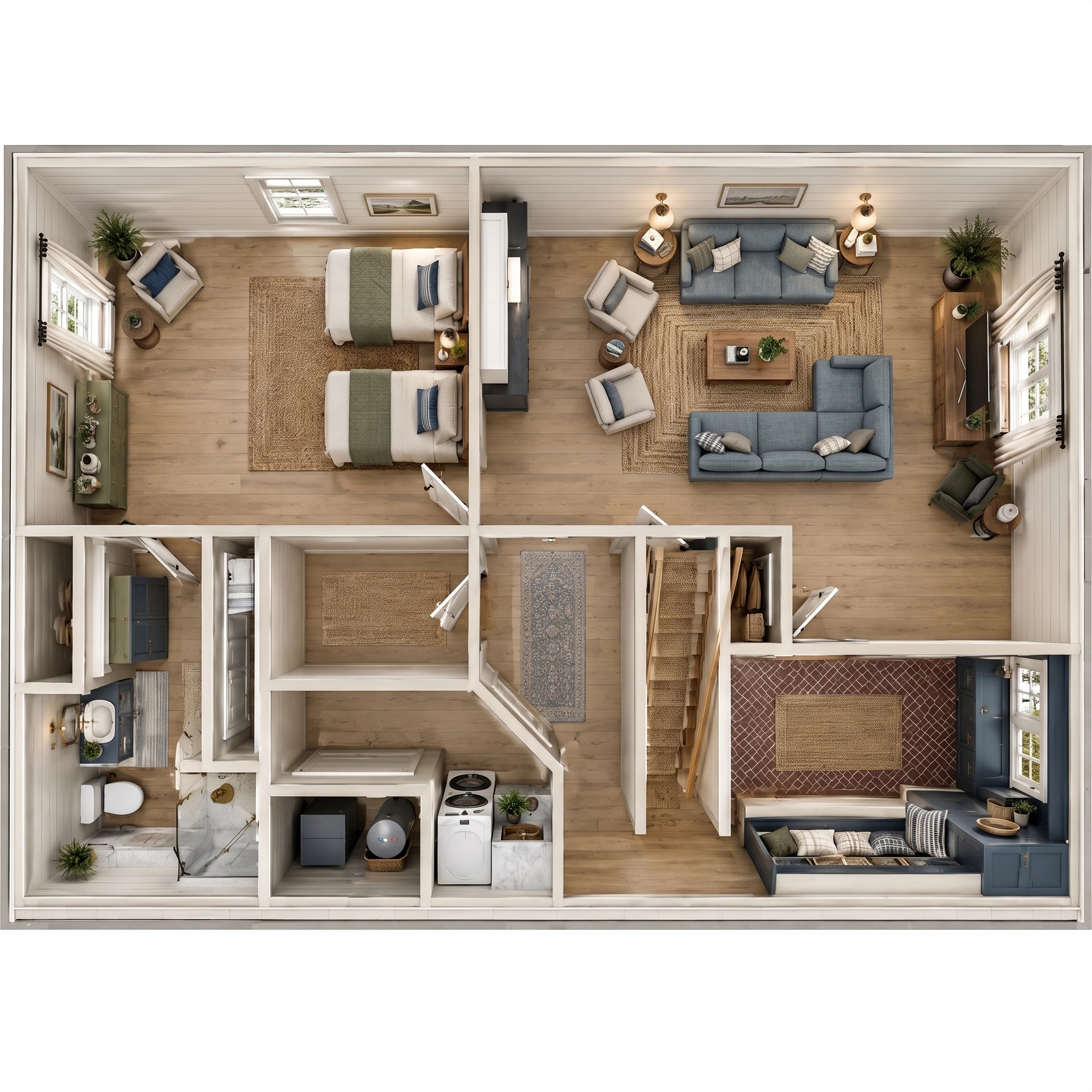 Interior design in Modern Farmhouse style — Living Room by GenRoom AI