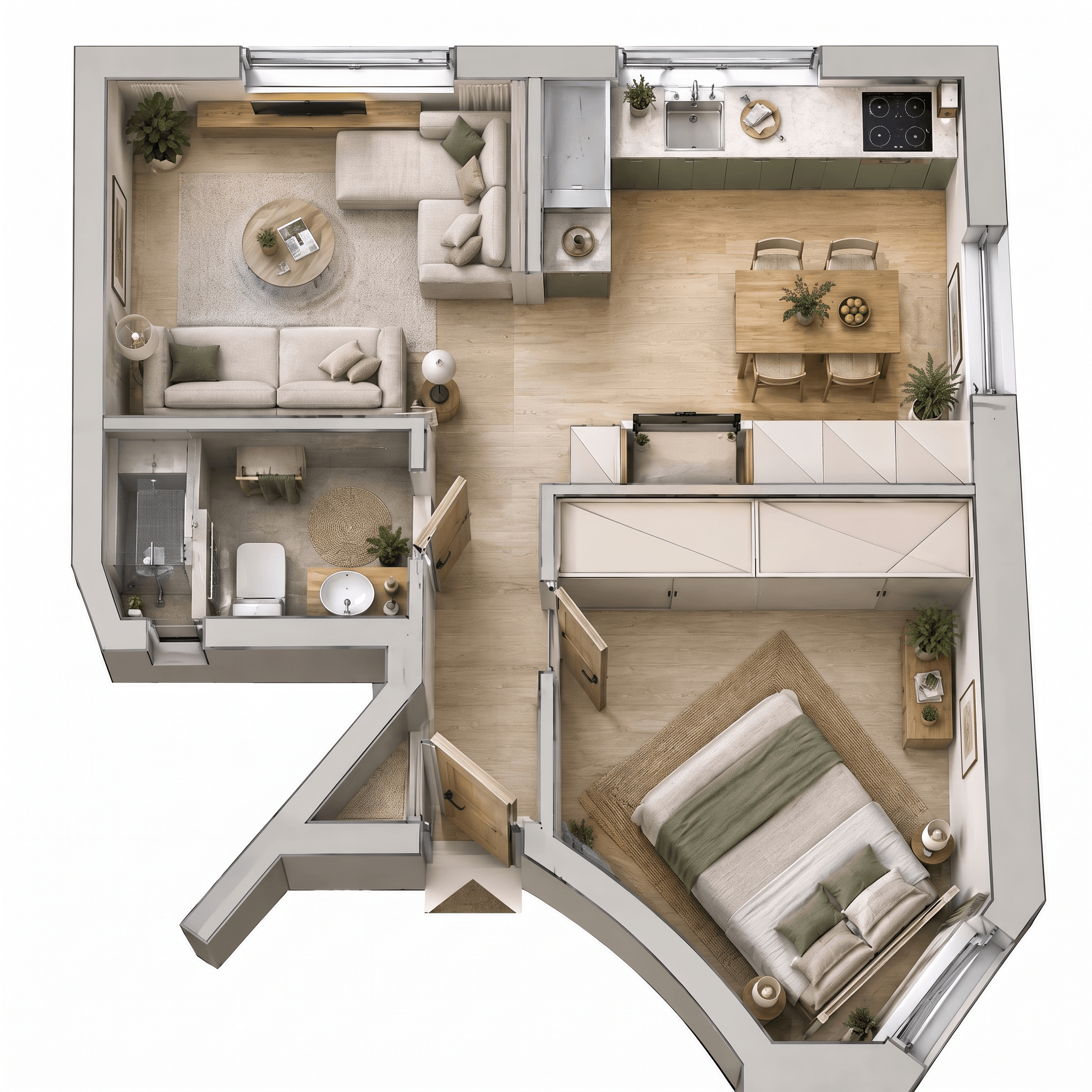 Interior design in Scandinavian style — Living Room by GenRoom AI