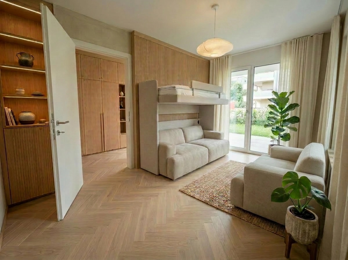 Japandi Bedroom design — interior photo by GenRoom AI