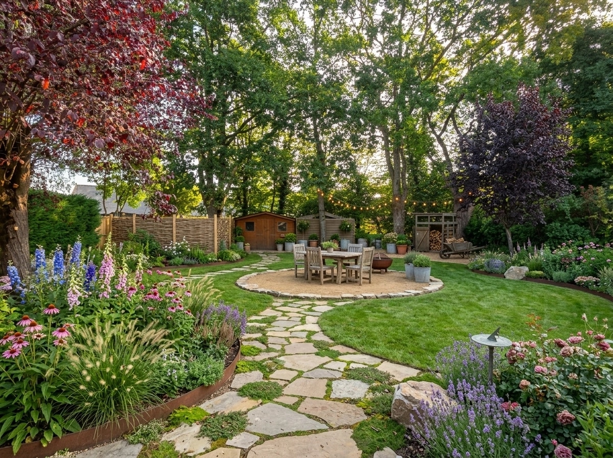 Country Rustic Garden Yard design — yard photo by GenRoom AI