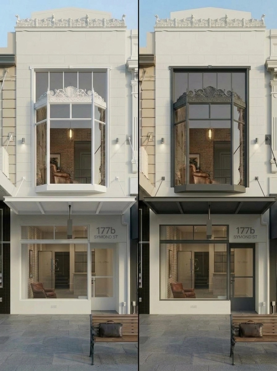Facade design in Loft Facade style — photo by GenRoom AI