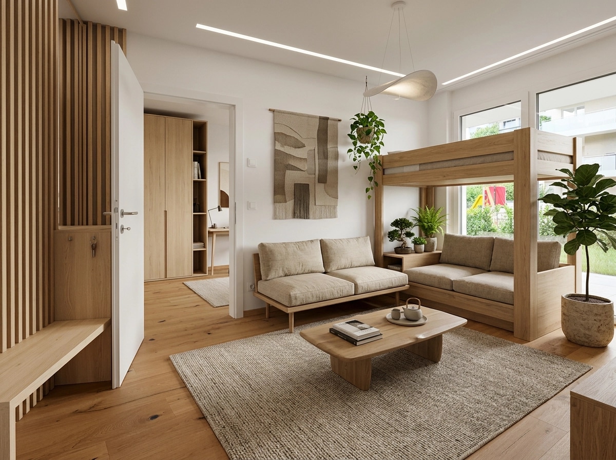 Japandi Bedroom design — interior photo by GenRoom AI